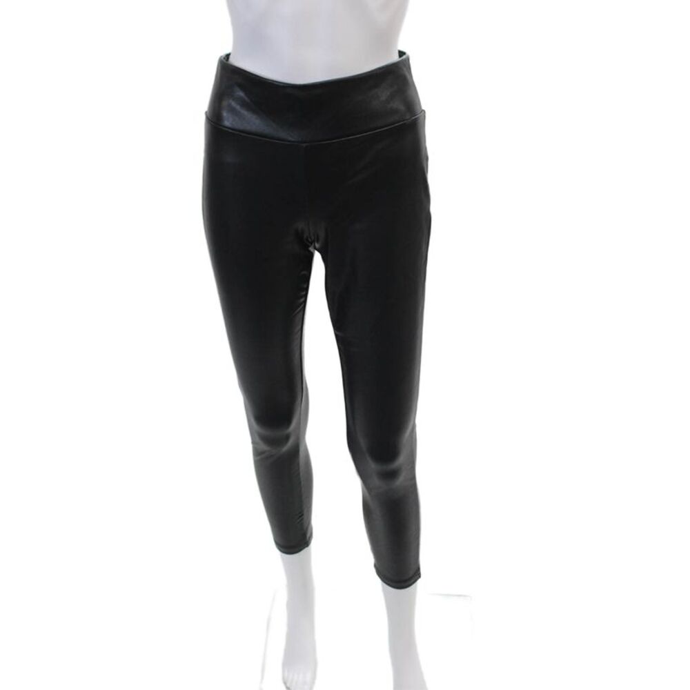 Kendall + Kylie Womens Faux Leather High Waisted Leggings Solid Black Size M